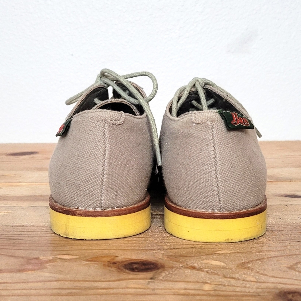 G.H. Bass Ely 2 Cobblestone Oxford Shoes Tan Canvas Size 5 - Picture 3 of 10